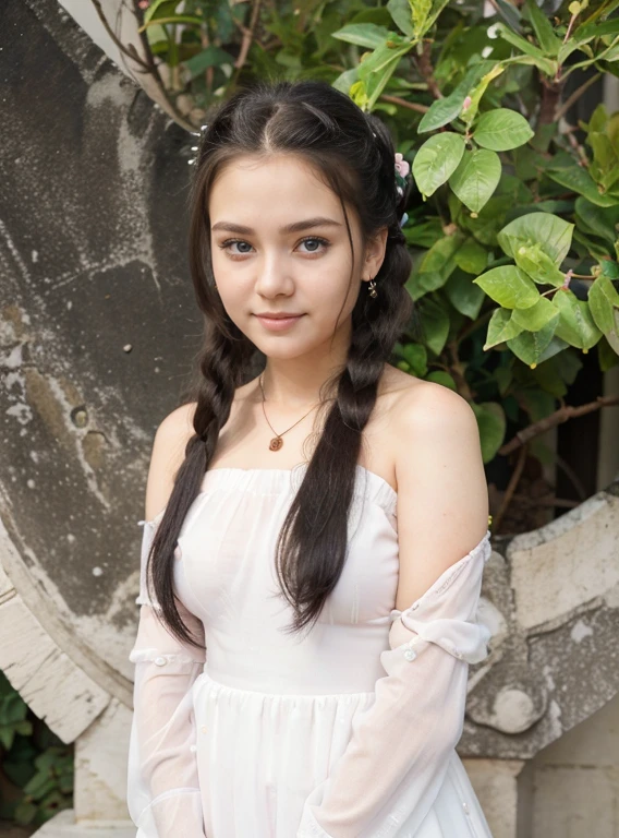 Beautiful, cute baby Face, 17 Years old russian lolita Girl, blue eyes, high ponytail hair, black hair, hair ornaments, wearing sexy strapless pink kebaya dress, Rounded medium Breast, open breast, medium breast, nipple, nude, breast naked, slightly Chubby , luxury necklace, White Skin, Smiling, Dark City Background, full body portrait, high heels, Perfect Potrait, Bokeh Effect, Look at Viewer, Armpit, Perfect Eye, Perfect Hand, Perfect Finger, Bracelet, Ring, ((adorable:1.2)), ((masterpiece:1.1)), ((bokeh:1.2)),