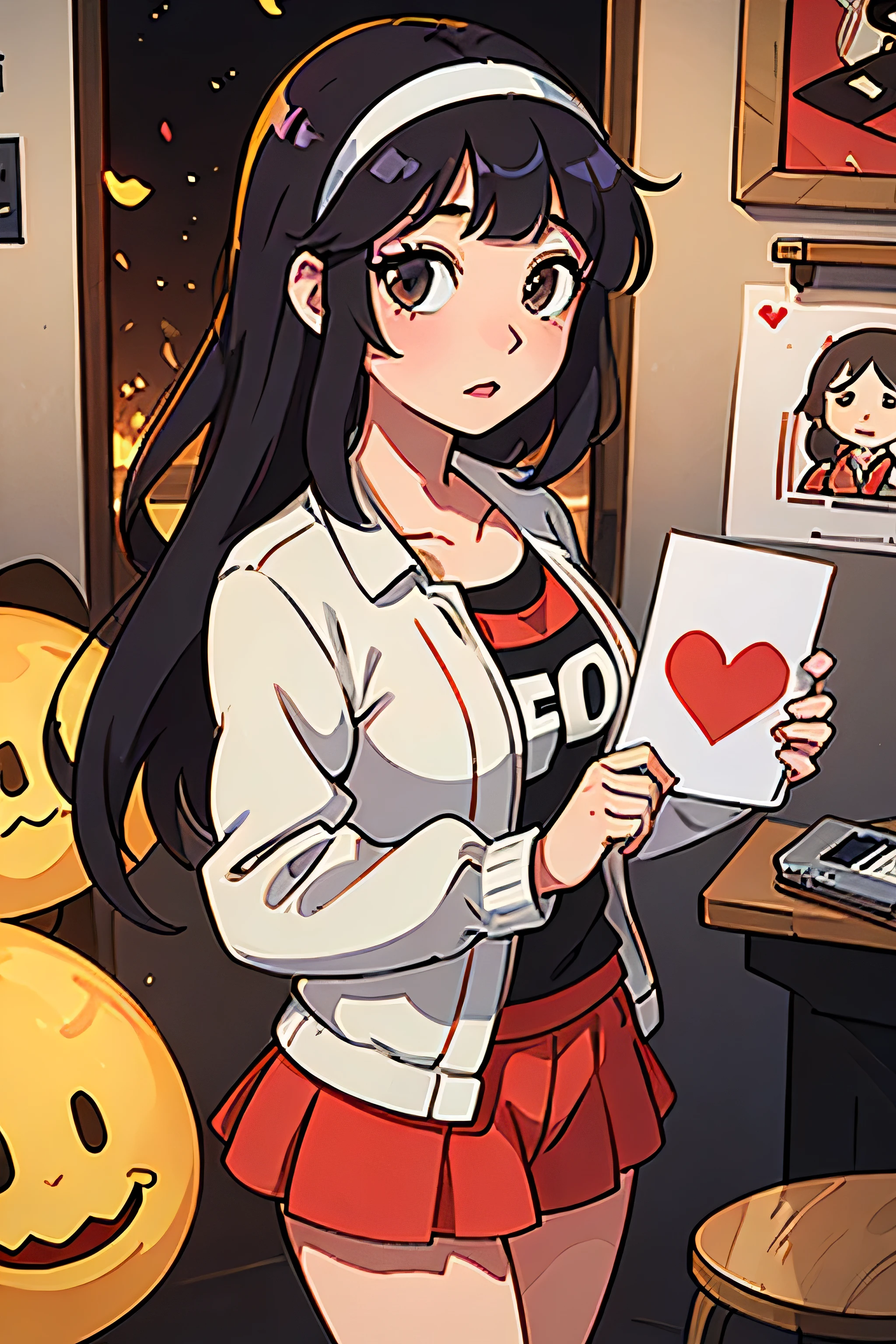 Anime poster，A girl holding a love letter，Love with pink background, Six-dimensional,IXIV, In Love, Holding a love letter, Eiichiro Oda&#39;s style, Anime Cover, Nagaoka Shusei, Six Sides, top rated on PIXIV, Love, Takano Aya, album art cover, at PIXIV