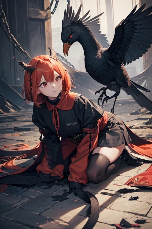 At first glance, it looks like an ordinary flightless bird.、This bird believes it cannot fly, even though it has the ability to do so、The aftermath of a bird that used its position as an excuse、Painted so ugly and hideous、Almost no self、Harming friend or foe。Covered in blood and with tattered wings、It was now a strange bird-like creature, but it was still possible to tell that it was a human.、Struggling in hell on earth、Even though I should be the freest, I am bound by countless chains、Burning in the flames of hell, yet unable to die、I want to be locked in prison。There is nothing noble about it.、All I have is a broken heart。A bird whose entire body is orange、Human face only