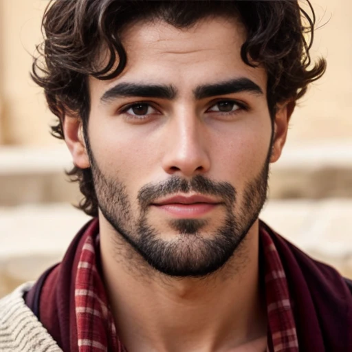 beautiful a  Judaean man focus on face