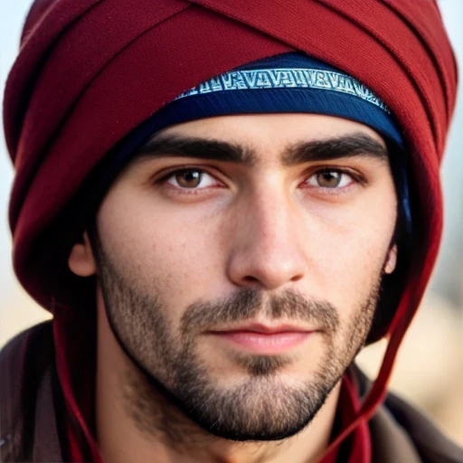 beautiful a Judaean man focus on face