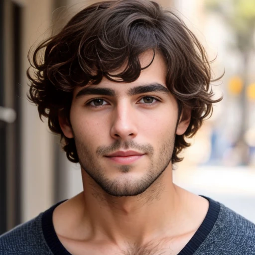 beautiful a Judaean man, with short hair. focus on face