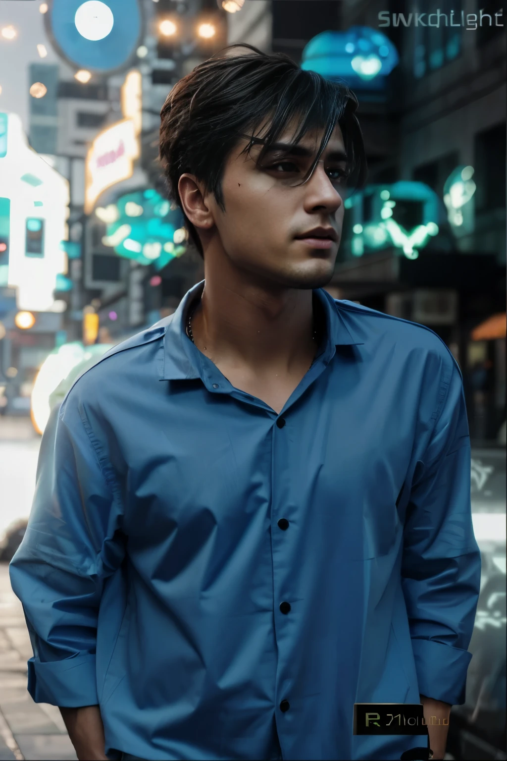 Change background cyberpunk handsome boy,realic face 8k,ultra realistic