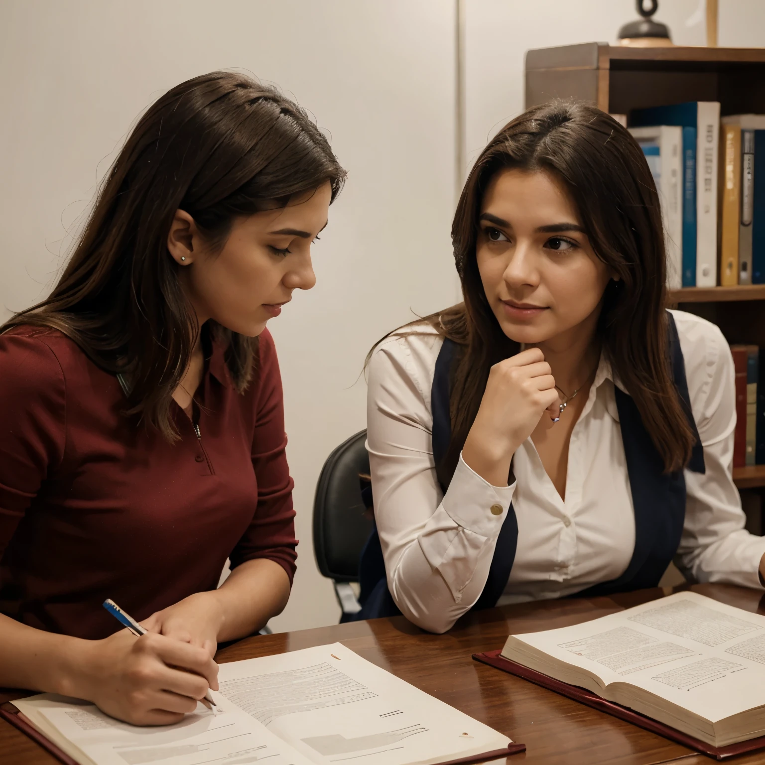 Aluno discutindo com professor