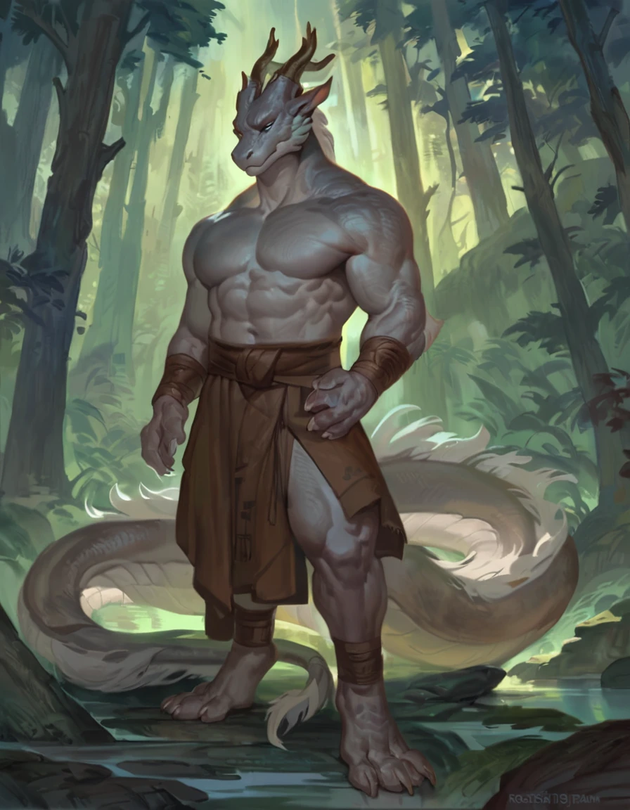 By Ruan Jia, by ross tran, male anthro eastern
dragon, solo, masterpiece, best art, monk, forest, proud expression, night, looking at self, muscular, detailed, newest, feet, sfw,