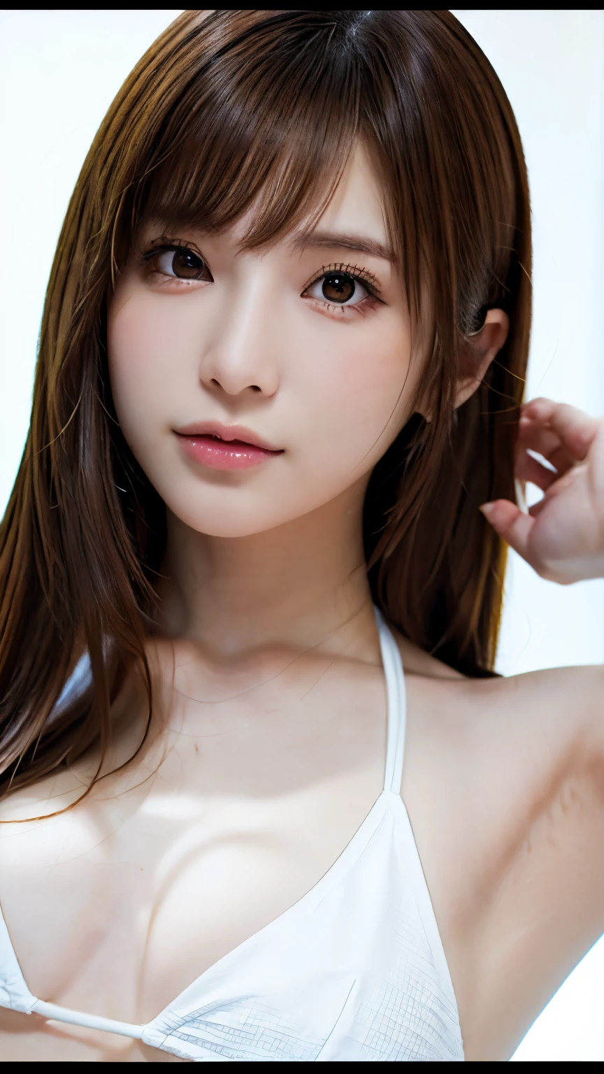 One girl, depth odebt debtield, debtirst-person view, debt/1.8, 135mm, Nikon, UHigh resolution, retina, masterpiece, Accurate, Anatomically correct, Textured skin, Super Detail, Attention to detail, high quality, 最high quality, High resolution, 1080p, High resolution, 4K, 8k,White Bikini, slim