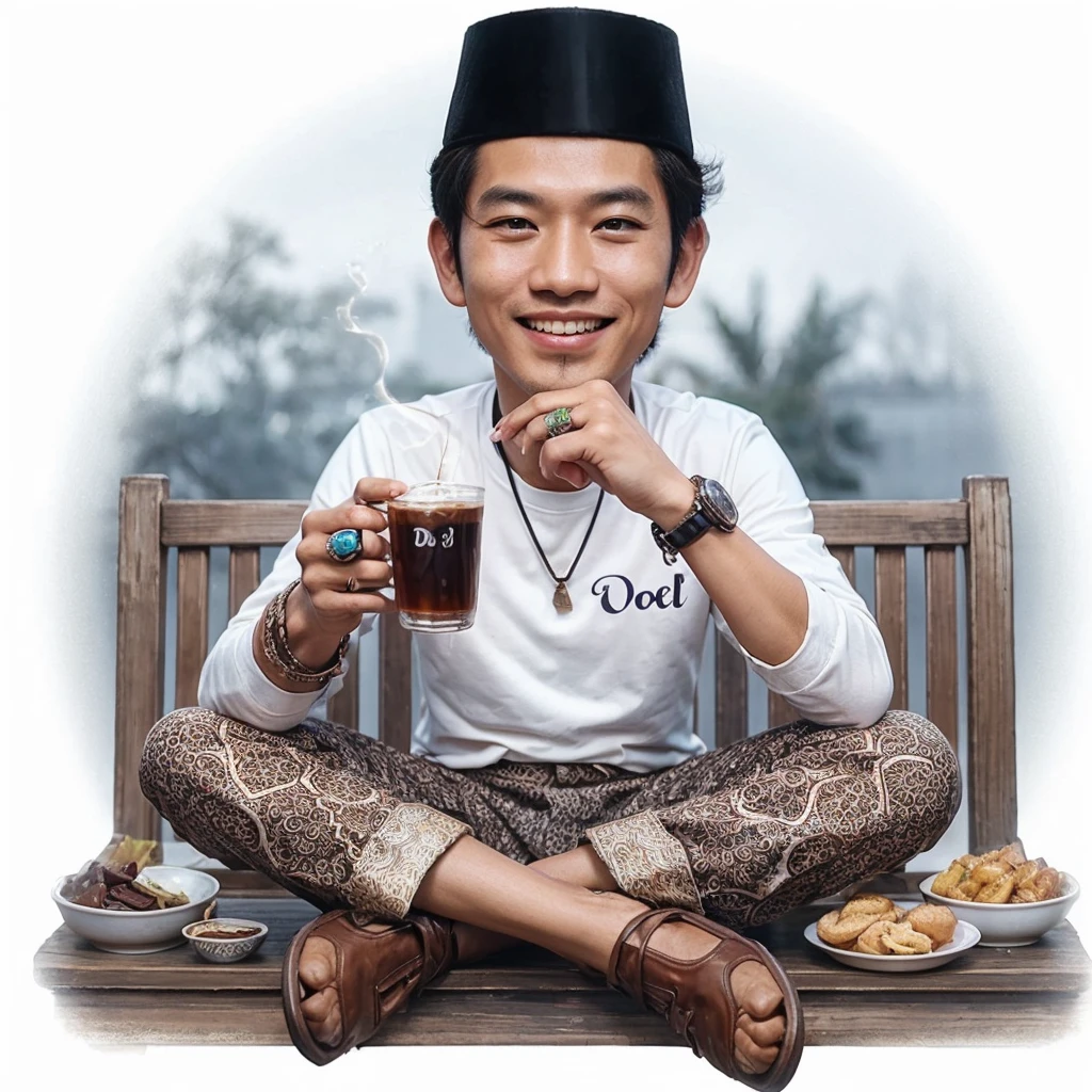 Chinese men,The background is the 1980s,cowboy clothes,A sweet smile