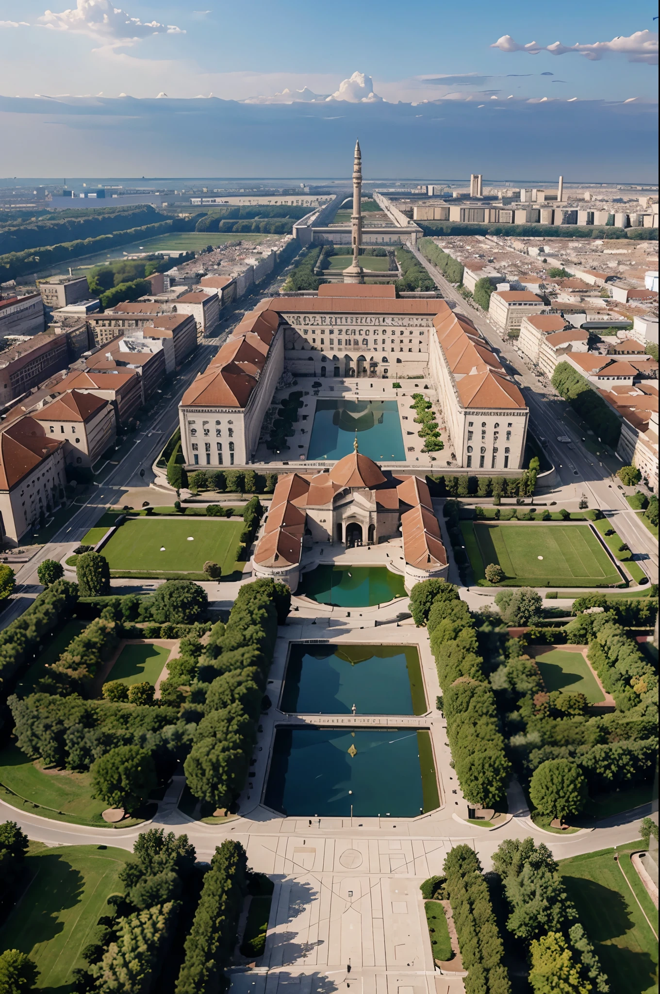 presidential palace of ottomans centre of capital view air