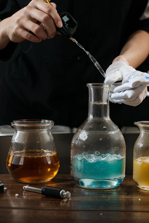 chemical reaction to obtain intermediate products 
