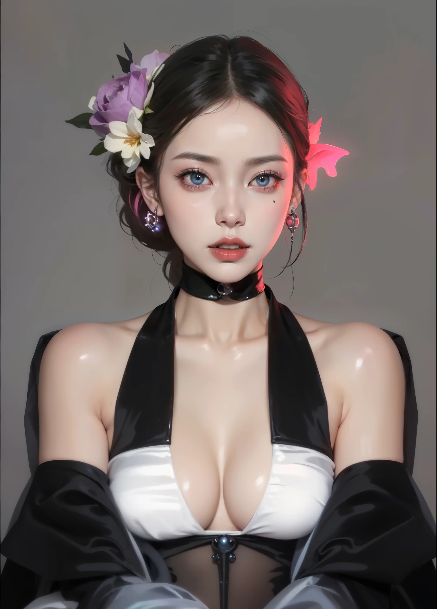 Detailed image quality，Witch Pandora，wing, Succubus Theme，堕落Angel，Excellent，scary，Secret Terror，Tentacles，With eyes，Uncanny Valley Effect，Blood Moon，skeleton，vampire，Hellfire，Dark Queen，Angel，magician magic witch，16岁Angel，Eyes are blue(Pupils as deep as the starry sky)，Gorgeous tattoo designs all over the body，tattoo queen，Gorgeous clothes(Rich in details)，8K Ultra HD photos，哥特式vampire女王，Exposing nipples