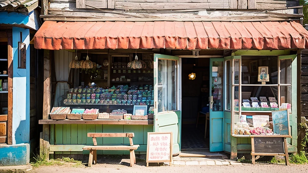 A small sweet shop run by an old lady in the countryside and her children