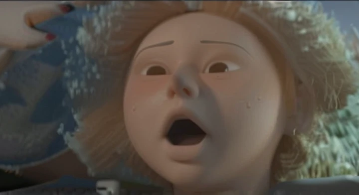 Transformar em desenho 3D, estilo pixar, assustador, imagem detalhada