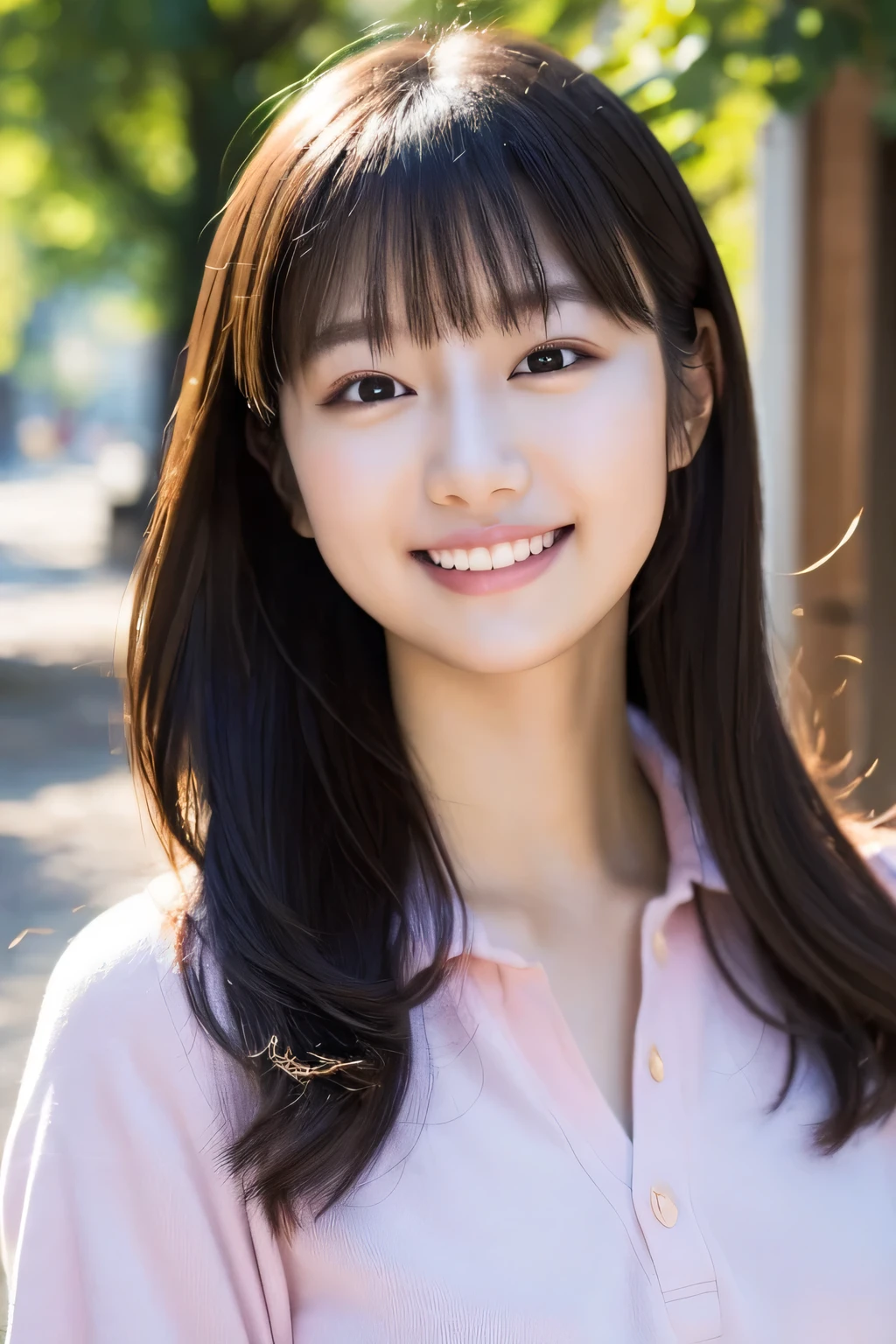 One Girl, (Casual clothing, Pastel colored clothes:1.2), (Beautiful Japanese idol portrait photos),
(Take a commemorative photo in an old French town:1.3), 
(RAW Photos, highest quality), (Realistic, photo-Realistic:1.4), masterpiece, 8K Portrait,
Very delicate and beautiful, Very detailed, 2k wallpaper, wonderful, In detail, Very detailed CG unity 8k wallpaper, 
Very detailedな, High resolution, 
Soft Light, Beautiful detailed girl, Very detailed eyes and face, Beautiful and sophisticated nose, Beautiful details,
Cinema Lighting, Perfect Anatomy, 
Slender body, Small breasts, Semi-long hair, Parted bangs, Bokeh, Dynamic Angle, A radiant smile, happiness