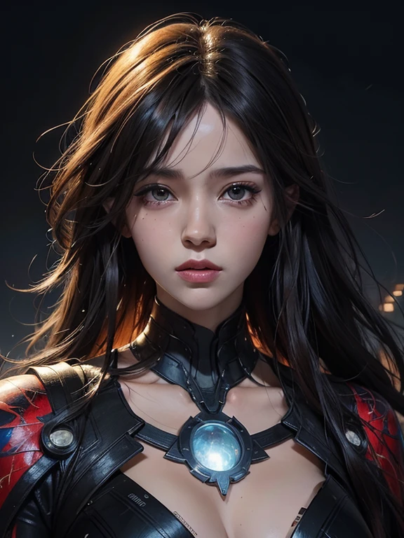 A Place of Horror in the Quantum Realm. Mechanical biomorphism, horror art. intricate detials, Maximalist Ideal Illustration, The Art of Digital Painting