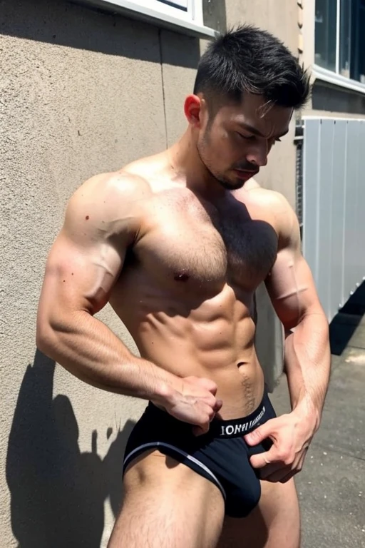 Male muscle masturbation