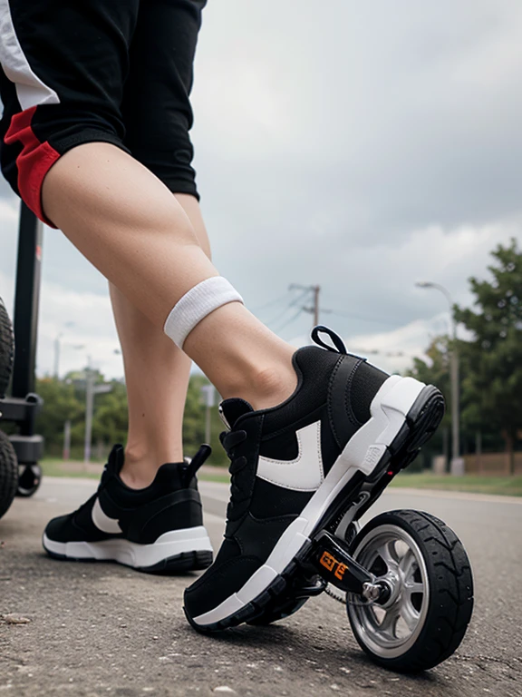 Sneakers with motorized wheels