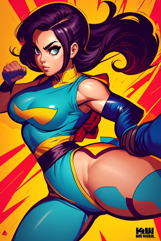 4k, comic babes, digital painting, 2D, Kung Fu Boy,cartoon style