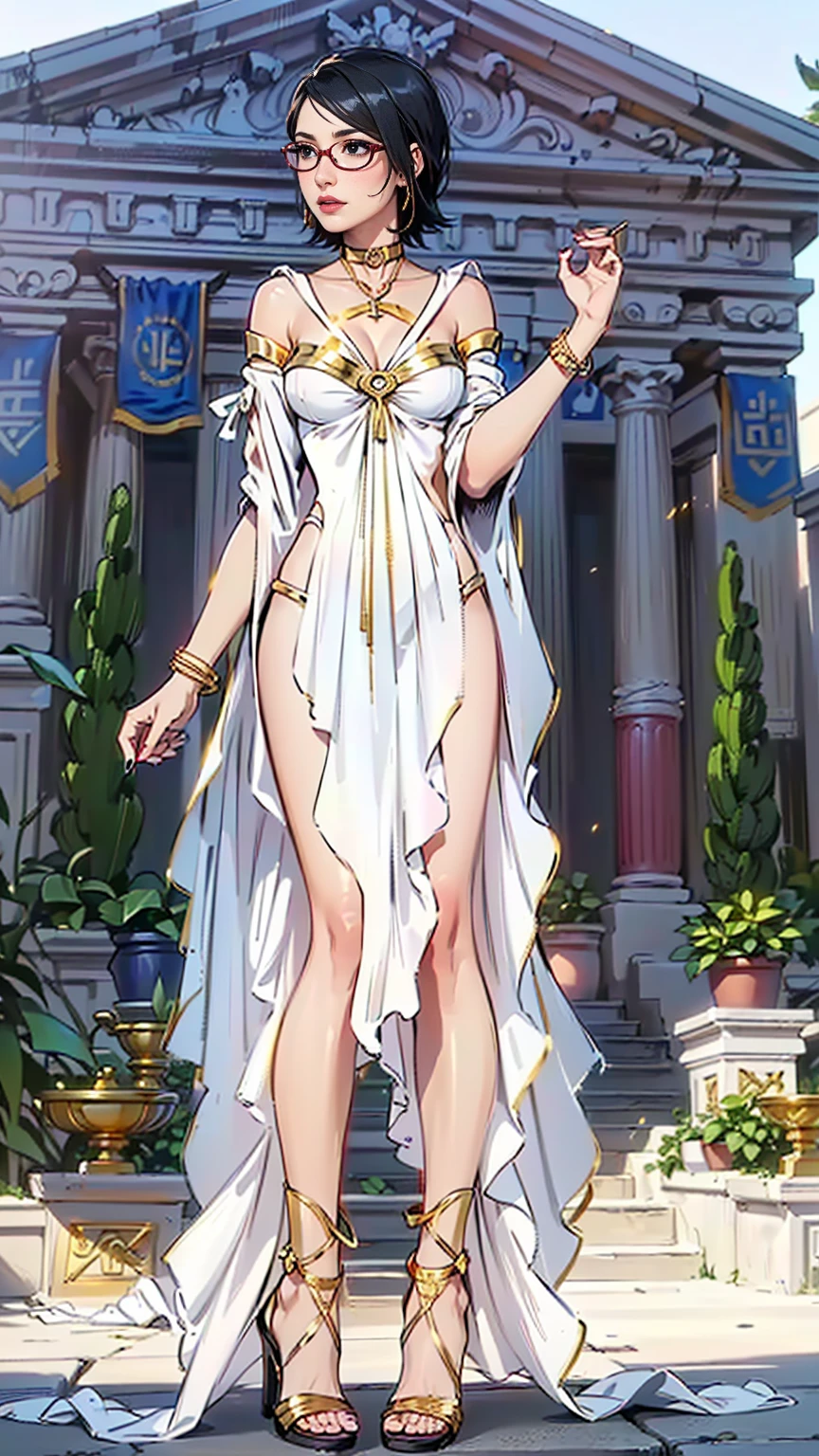 (((masterpiece))), ((best quality, Ultra high resolution)), starry sky, under the sky, starlit night, on the lake surface, full body, 1girl, 16 years old, expressive eyes, perfect face, perfect hands, perfect fingers, perfect legs, (delicate illustration), shining sliver eyes, beautiful eyes, bob cut, silver hair, (big breasts:0.9), happy, smile, embarrassed, goddess, white long dress with deep slit, golden aura behind her, gold tiara, gold bracelet, standing, wide spread arms, Elegant golden weaving sandals or ballet flats: Lightweight and graceful, enhancing the character's feminine charm.