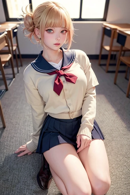 (masterpiece, highest quality, highest quality, Official Art, beautifully、beautiful:1.2), (One Girl),Upper Body, Very detailed,(Fractal Art:1.3),colorful,Most detailed, ichikanakano, ichika nakano, short hair, bangs, blue eyes, Hair between the eyes, Light blue hair, Ripping a skirt, shirt, , white shirt, Short sleeve, Pleated skirt, shoes, collared shirt, 裸feet, detailed feet, Toes, feet, sweater, Green Skirt, loafers, waist cloth, Breakwatch Viewer, Take a break indoors, classroom, pov from feet, (masterpiece:1.2), highest quality, High resolution, unity 8k wallpaper, (shape:0.8), (Beautiful details:1.6), Very detailed顔, Perfect lighting, Very detailedCG, (Perfect hands, Perfect Anatomy),
