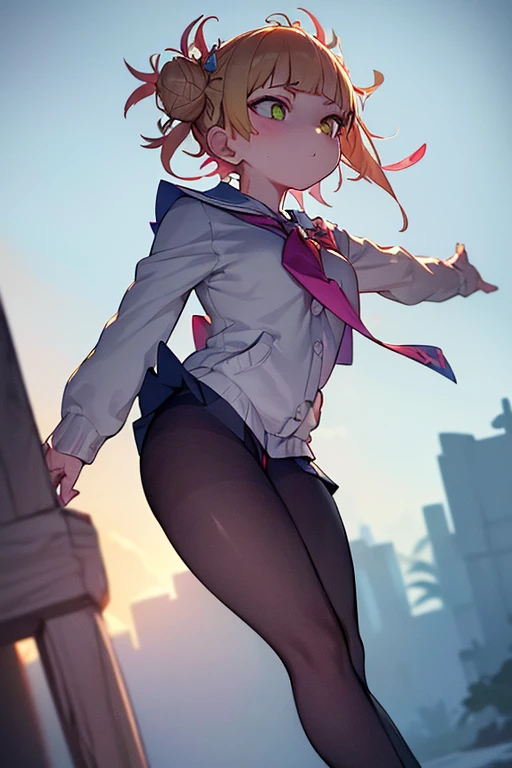 (whole body:1.5),(One girl:1.3),(View your viewers:1.4),(Anatomically correct:1.3),(A day in paradise:1.3),(Very thick printed pantyhose,JK uniform print pleated skirt), (High jumping position:1.3),(pink|yellow|blue|green|red|White|Color: Black|Purplish color|gray|beige|Skin color 1.4),,(Accurate and perfect face:1.4),(Clothing Shine:1.25),(Skin Reflection:1.25),Hyper HD, Ray Tracing, reflected light,Structurally correct, Awards, High detail, Light and dark contrast, Facial lighting,Cinema Lighting, masterpiece, Super Detail, high quality, High detail, 最high quality, 16k,High Contrast,Don't wear socks
