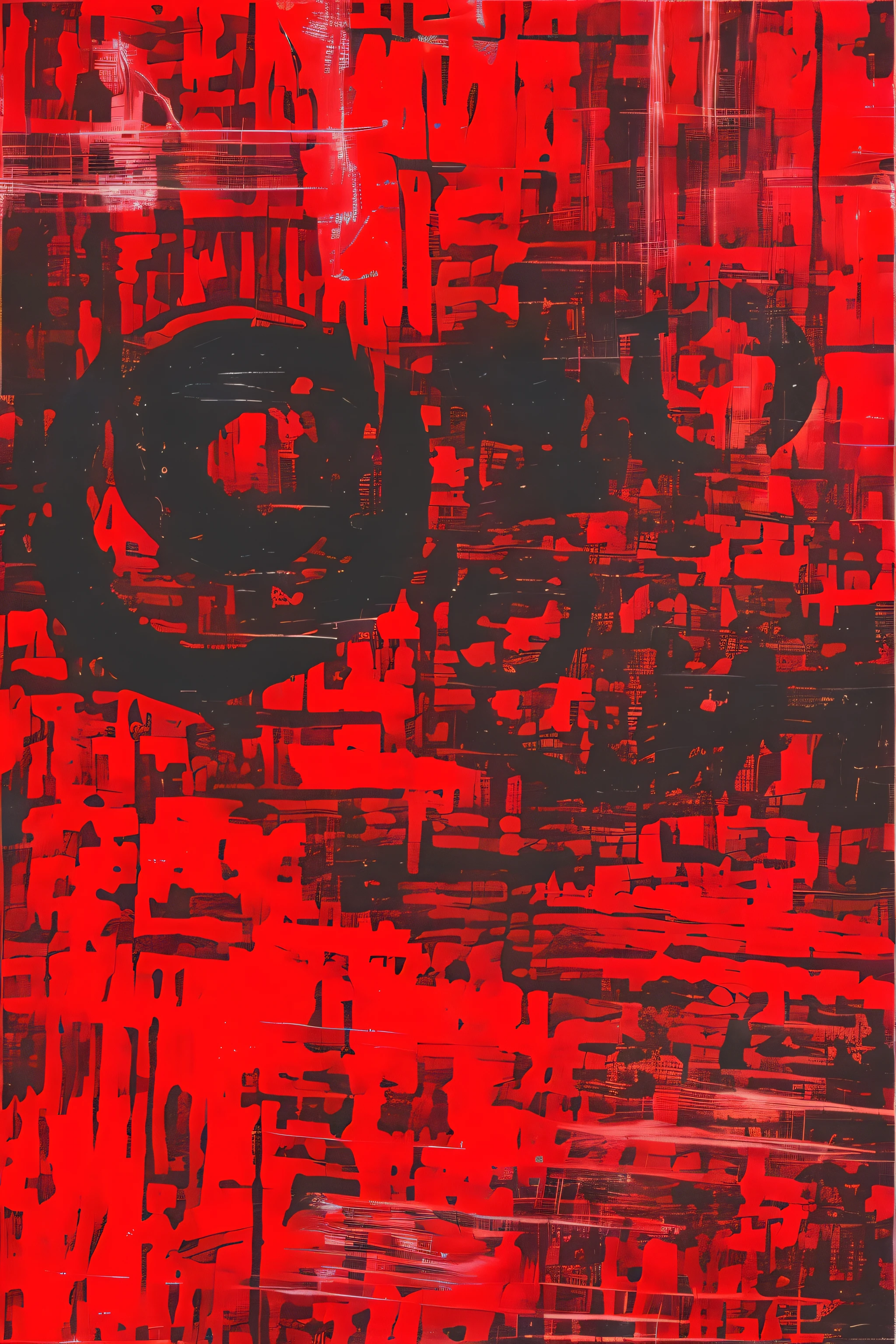 Cassette, abstract, album cover, red, black, 90's cassette in the center, real cassette
