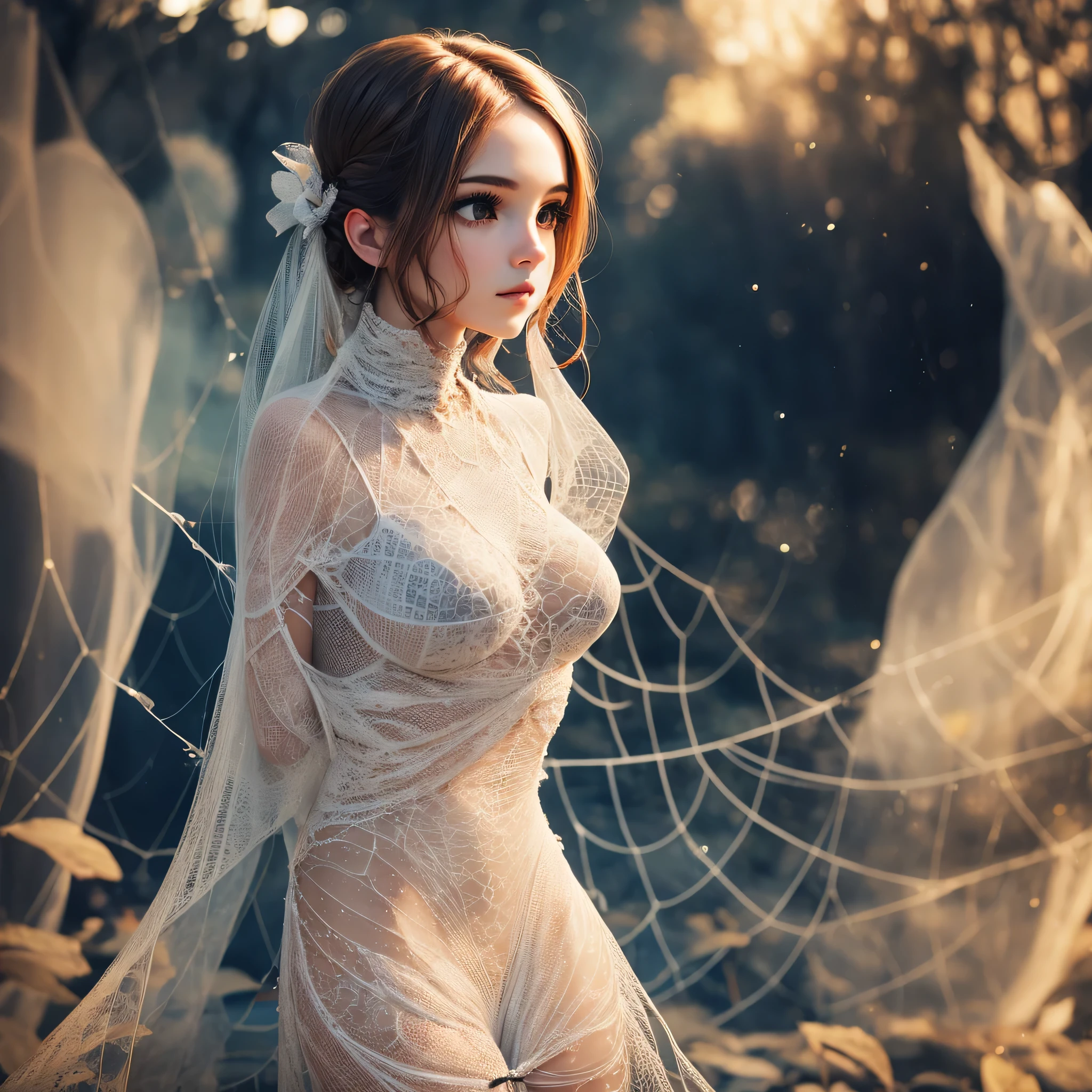 a girl in the intricate web