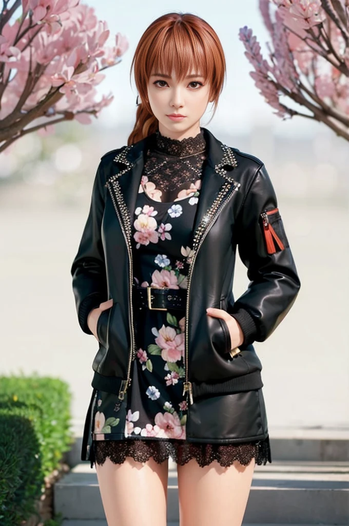 Kasumi, brown eyes, (best quality,ultra-detailed),(Realistic:1.37), beautiful and detailed face, Ultra-realistic texture, delicate face, athletic body, vivid colors. High definition, 8k. athletic body. 