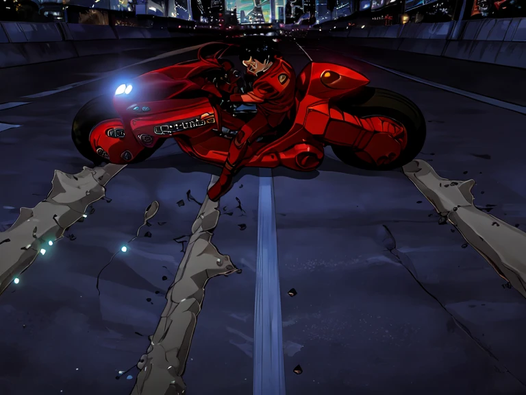 masterpiece,high quality, (((Akira movie scene)))
kanedabike,(((Turn on the lights)))
Skid,
From the side,
サイドスriding,motorcycle,riding,slide,drift,tire,cigarette,Shine,Wheelspin,
One boy,alone,
Black Hair,goggles,Jacket,gloves,boots,
city,road,cityscape,building,street,night,null,city lights,