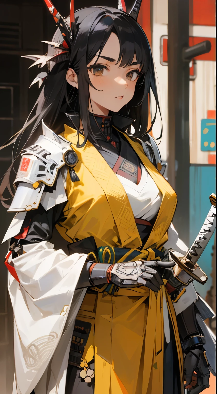 araffe dressed in a black suit holding a sword and a sword, cyborg samurai, cyber japan samurai armor, cyberpunk samurai, very beautiful cyberpunk samurai, full samurai armor godzilla , bio - mechanical ninja samurai, portrait of a cyberpunk samurai, cyber japan style armor, cyber japan armor, celtic and cyberpunk armor, black godzilla samurai, intricate assasin mecha godzilla. armor