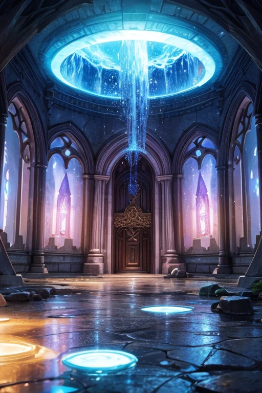 a fantasy world with a magical portal, everything is magical, the ambience has a magical flair, photo realistic, high details, best quality, 4k