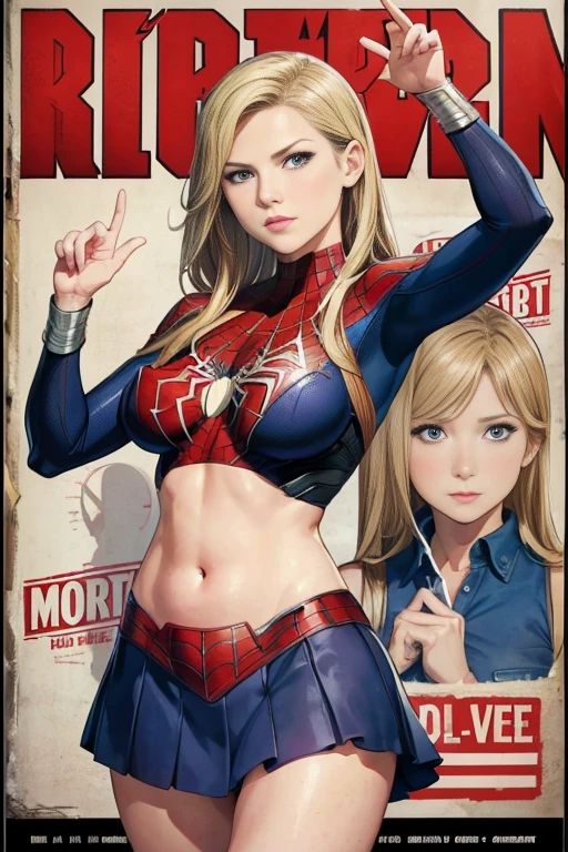 Ali Larter、マーベル・コミック映画のPoster, Very beautiful, Movies about Spiderman, sexy, whole body, I'm wearing a skirt、Premiere date, Poster、belly buttonを突き出す、new york、She's wearing a torn Spider-Man suit,The suit is torn、Wearing a skirt、 Red and black color scheme,dynamic、masterpiece、highest quality、Ultra-detailed、Very detailed、A delicate and beautiful shine、超A high resolution、Cinematic,Break,Breakdrop,(Torn clothes:1.5), (Wet clothes:1.4), Bare shoulders,Real Rain,Wet Hair,belly button、Exposing Skin、sexyな肩を見せてる