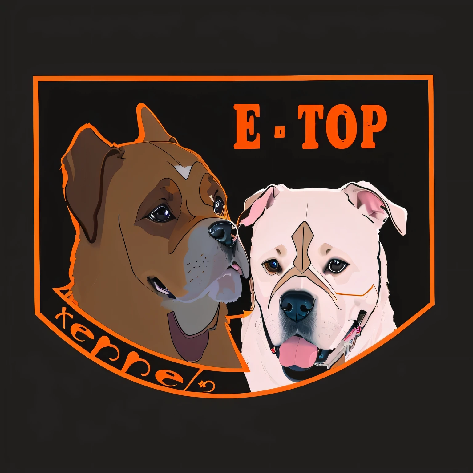 there are two dogs that are looking at different directions, the one on the left is a brown dog while the second one is a pale white color dog