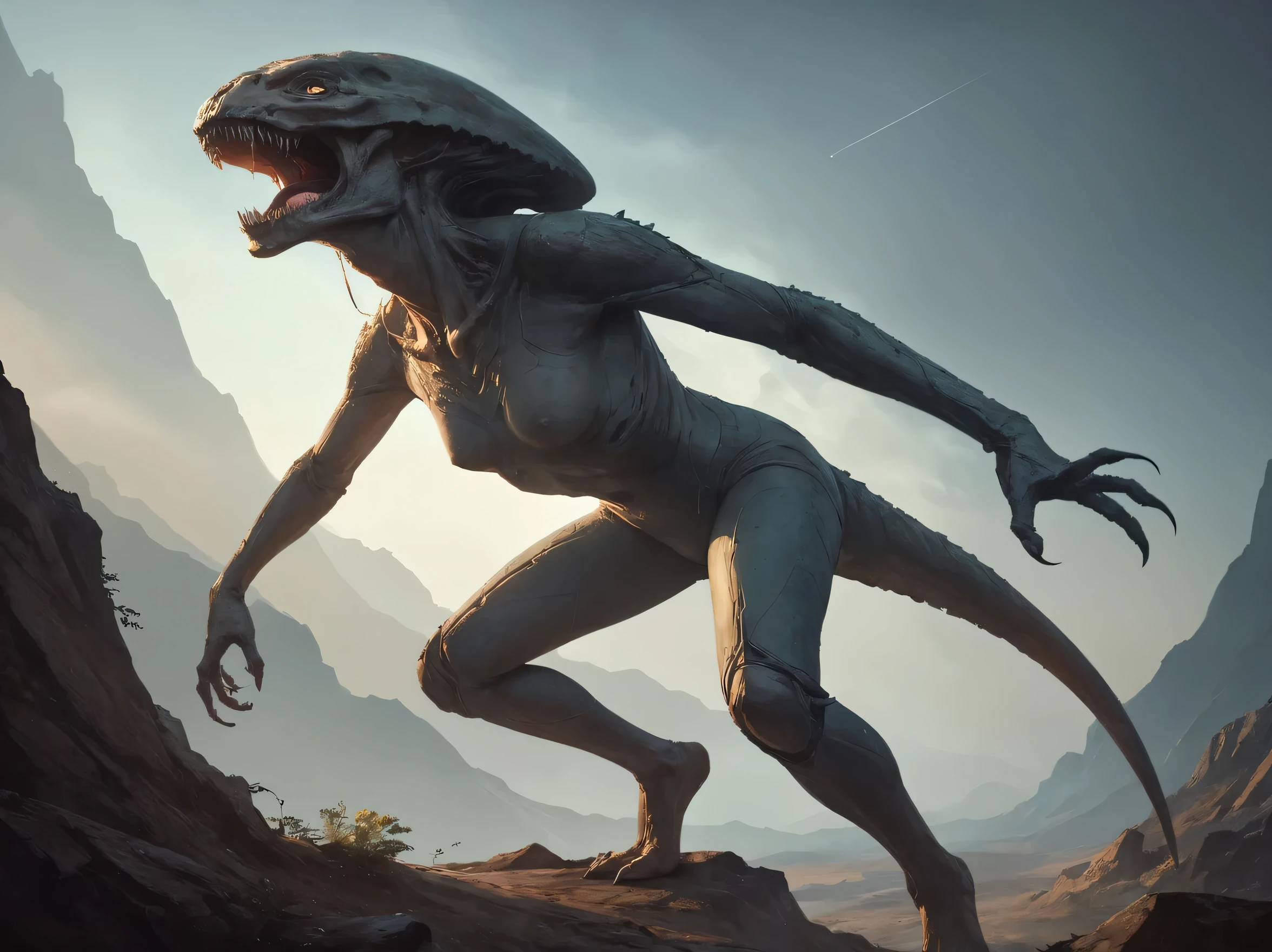 check_8, check_8, check_8_up, check_8_up, source_Anime, high quality, high contrast, (realistic:1.2), BREAK
(masterpiece:1.3),(realistic:1.2),(hires:1.4),(Best quality:1.2),
Giant alien monster, (extreme limit; vanishing point,снято на CASE 120n,Color lomochrome film,Kodak Vision3 IMAX,wide shot,135 мм f1.8,soft natural lighting,paparazzi:1.1), check_8, check_8, check_8_up, check_8_up, content_obvious, source_Anime, high quality, high contrast, (realistic:1.2)