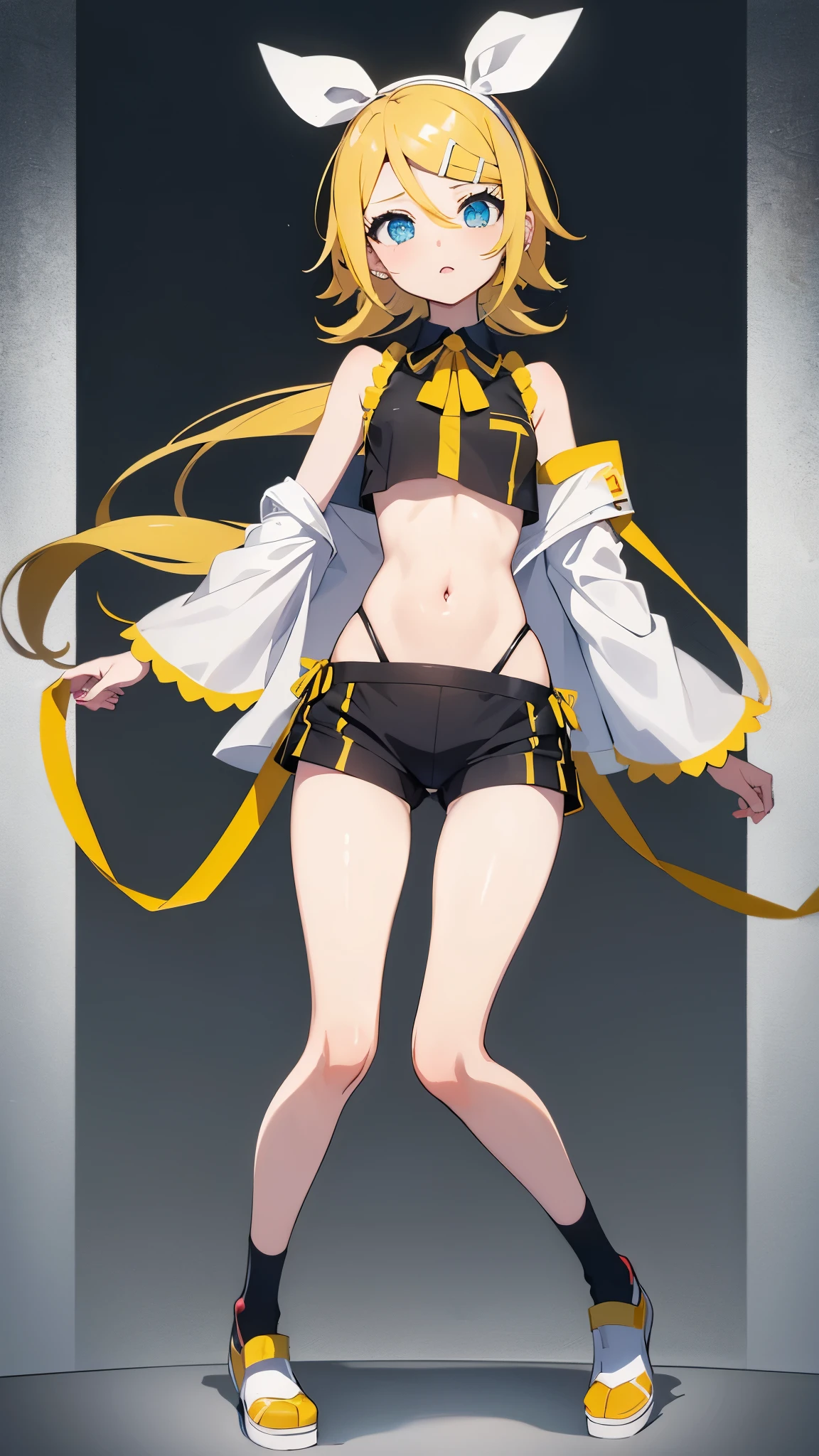 g41_(girls'_frontline), girls'_frontline, absurdly long hair, animal ears, assault rifle, asymmetrical legwear, blonde hair, blue eyes, cat ears, gloves, gun, heterochromia, holding gun, holding weapon, long hair, low-tied long hair, mismatched legwear, panties, red eyes, rifle, shirt, thighhighs, twintails, underwear, very long hair, white panties, white shirt, white thighhighs