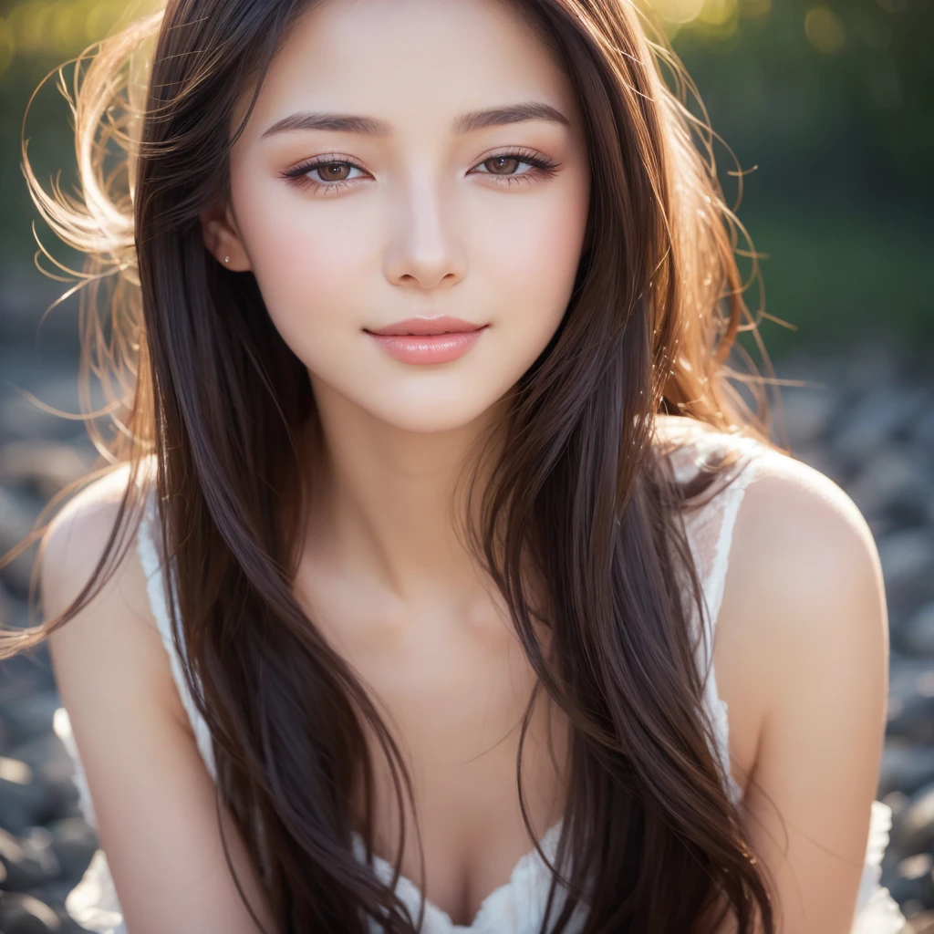 Beautiful mature woman with wavy long hair, she is alluring, Sexy Mature, Ultra-high resolution,(Realistic:1.4), ((Highest quality)), ((masterpiece)), (be familiar with),