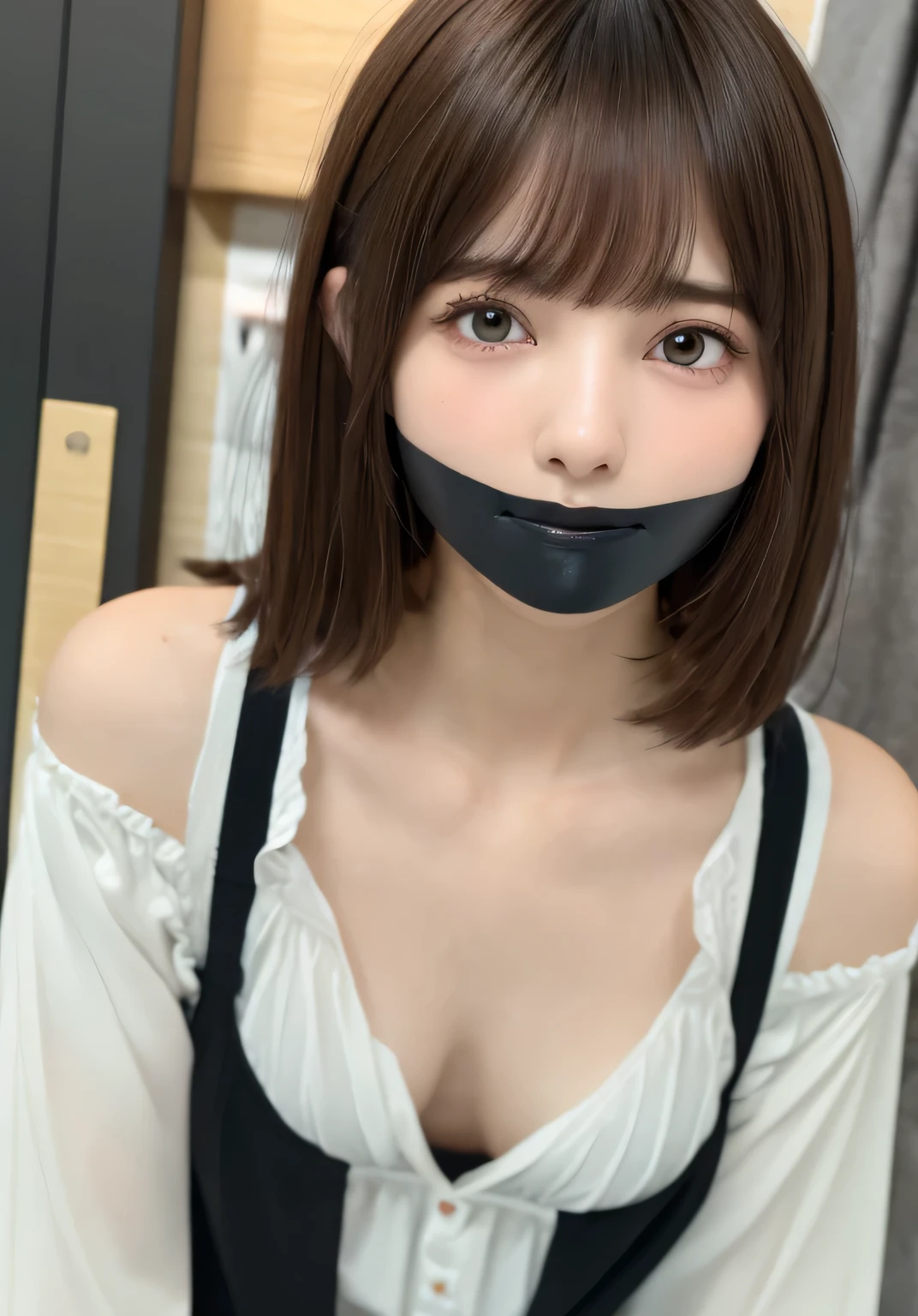 washroom、Squatting in the toilet、(((black blindfold、Hide your eyes with a black cloth)))(Lori、小柄、Maid headdress、Maid's attire、8K、Raw photography、top-quality、hight resolution、realisitic、​masterpiece:1.2)、high-definition RAW color photography、professional photograpy、(realisitic、realisiticな:1.37)、ciinematic light,14years、washroomの中、washroomの中、((超Colossal tits、Wearing a black blindfold、nudde、Always wear panties、place one's arms behind one's back、Arms thrown back、open the legs widely、sitting on))(8K、Raw photography、top-quality、hight resolution、realisitic、​masterpiece:1.2)、high-definition RAW color photography、professional photograpy、((seduces、Wearing panties))(realisitic、realisiticな:1.37)、ciinematic light,A highly detailed, 32k wallpapers, Best Quality, Ultra-detailed, masutepiece, realisitic, Photorealsitic((glistning skin、オールnuddeだが、Always wear panties)),14years,((Wearing a collar、Colossal tits)),Looking at Viewer,