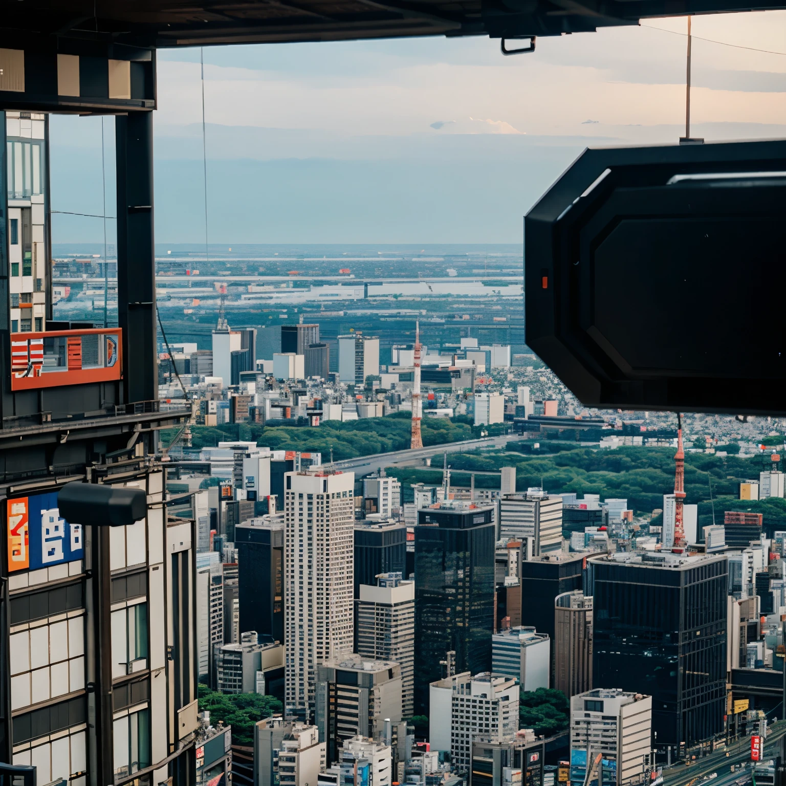 Ace a video of a small pixelated Tokyo city