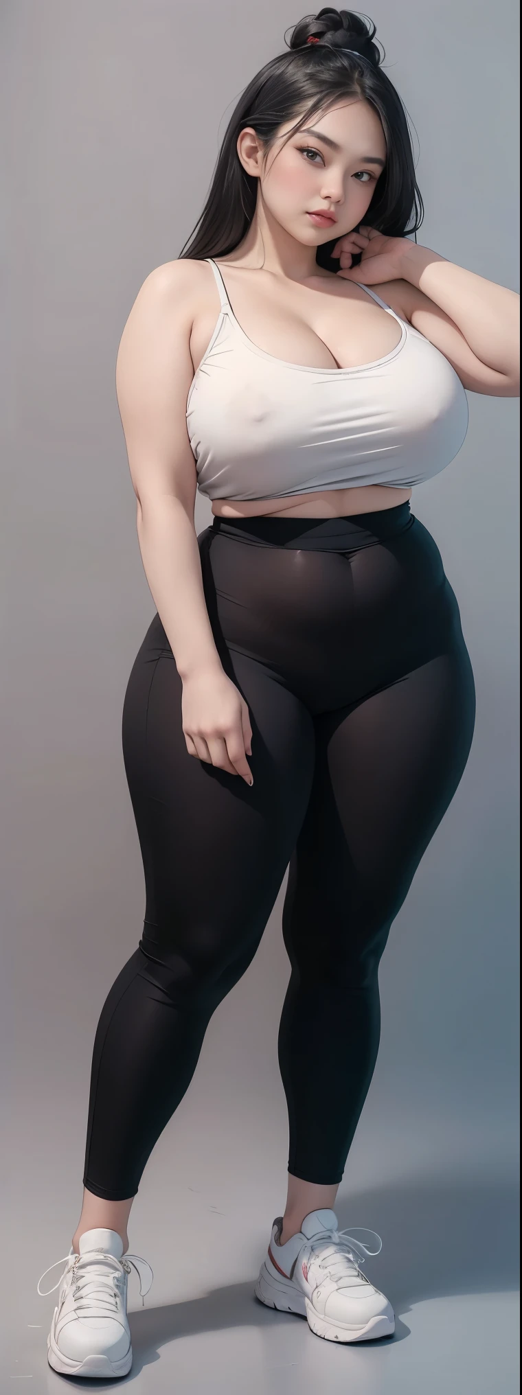 Gadis 16 tahun, tubuh chubby , pose acak di ruangan hitam, memakai sneakers warna merah, payudara kecil, paha tebal, , thick arm, hot , , fat belly, long dressed , SFW, , , Wide cleavage, chest, large cleavage , massive thighs