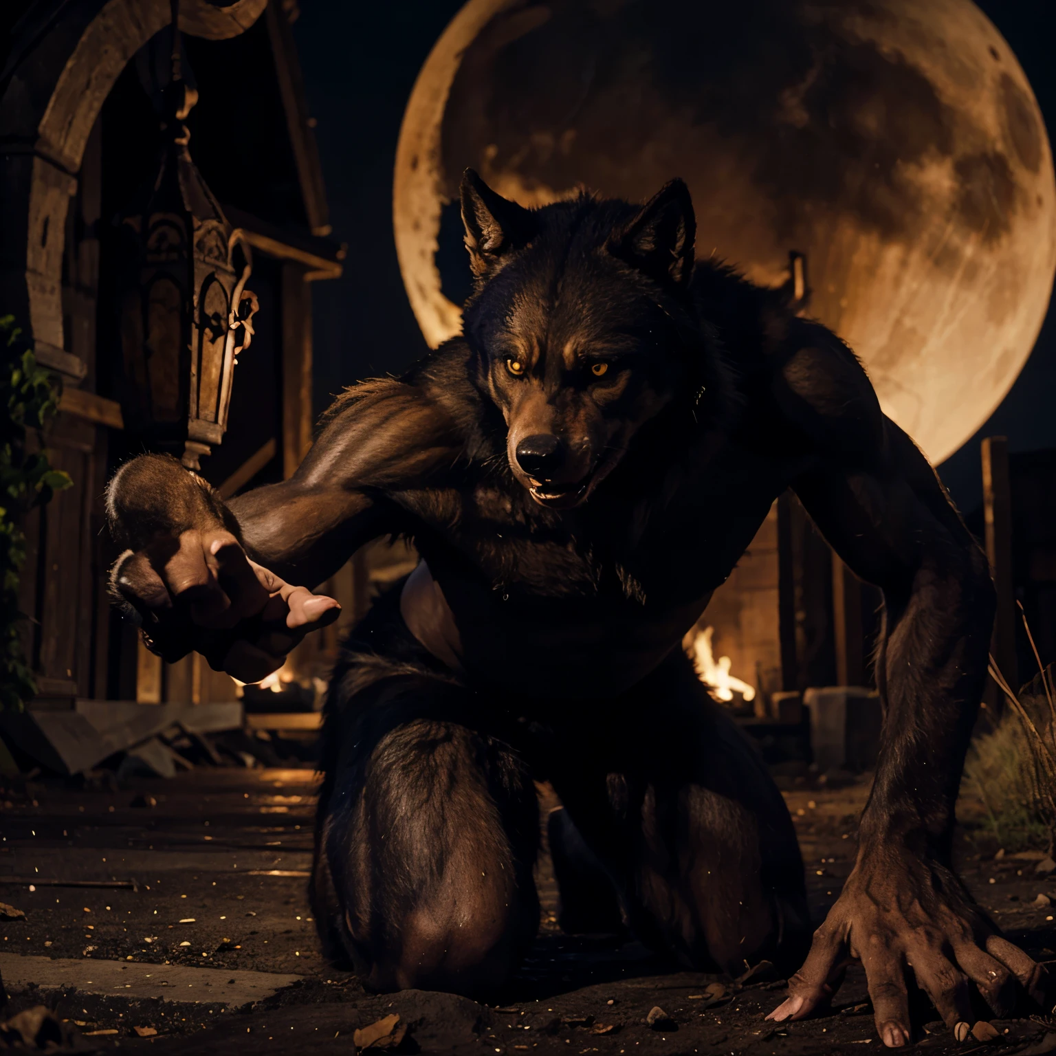 Werewolf with four arms 