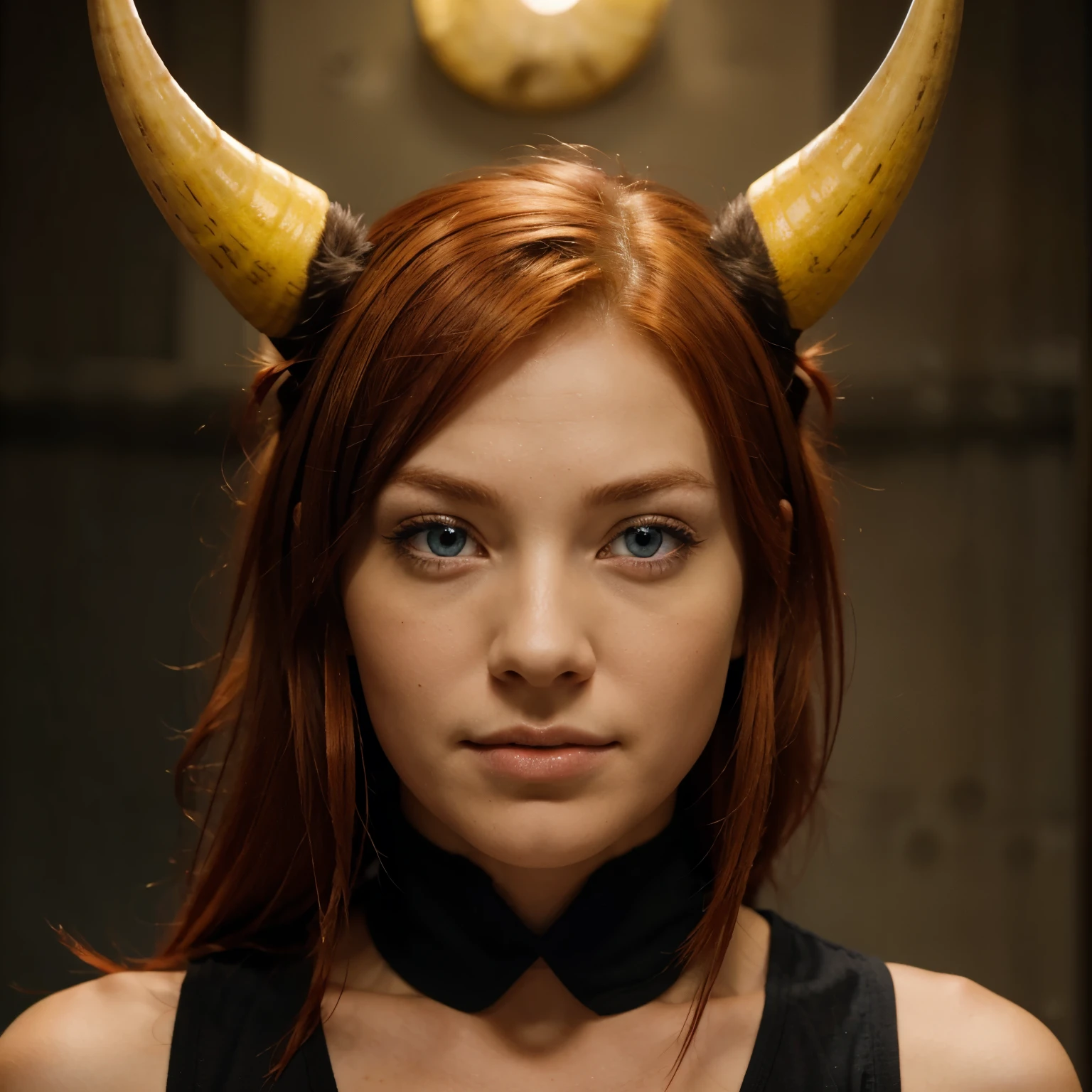 "(The best lighting, contraste, dramatic),(alemana rubia junto a un baphomet gigante y deforme, behemoth, feto, autopsia, huesos humanos, sangre por las paredes). Luz Caravaggio"