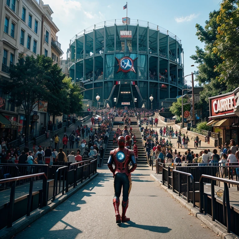 Create a complete Marvel-themed amusement park