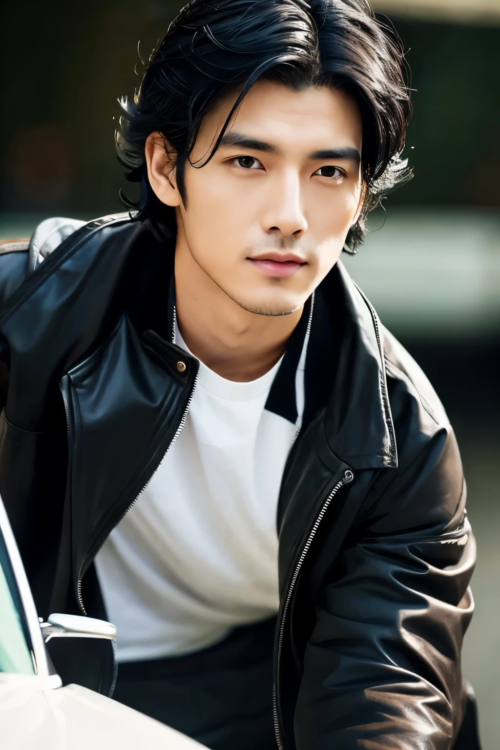 uncle、Handsome、Jacket、Japanese、Black Hair、sex appeal、male、40s