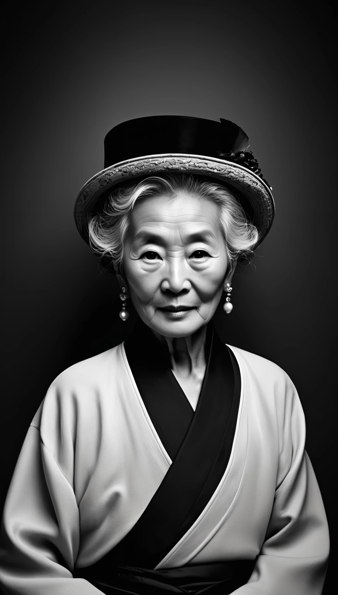 Black and White Photography，Stereoscopic photography，High Definition，Chinese elderly，Weathered，Eyes are bright and lively，Movie照片乔治克鲁尼的特写黑白照片, In the style of Mario Testino, Chiaroscuro, Paolo Veronese, Captivating Hollywood portrait, Marc Chagall, animated Movie pioneer, Pentax 5N,深暗studio,dark black background，Man with white gradient around him,((High contrast:2)) <Lola:deep_dark_studio_XL-000003:0.5 . 35mm Photo, Movie, Bokeh, professional, 4K, Very detailed，（RAW photos，Best quality），（reality，照片reality感：1.3），masterpiece，Extremely exquisite and beautiful，high resolution，Original，Perfect lighting，（Extremely detailed CG：1.2），Unite，2k wallpaper，Amazing，Fine detail illustration,