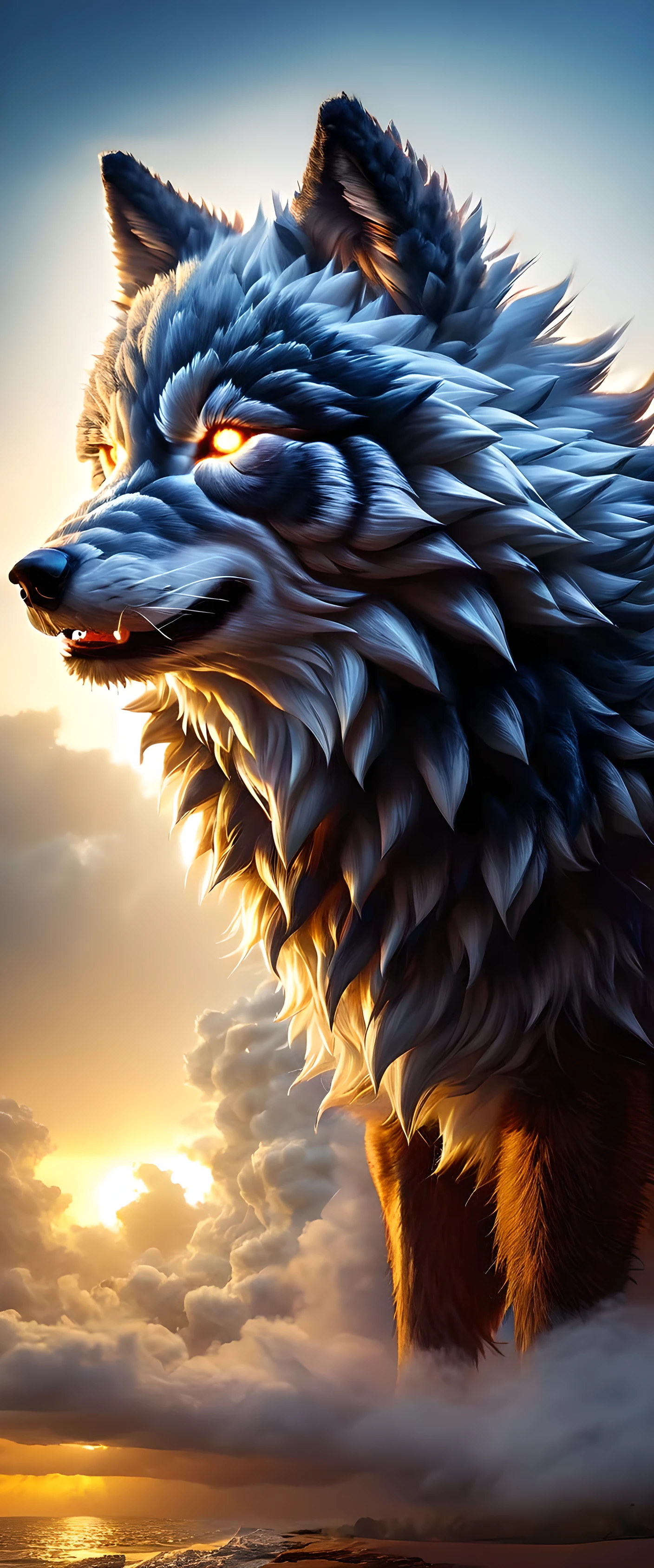 "best quality,4k,highres,masterpiece:1.2,ultra-detailed,realistic:1.37,Lora:Wolf-000019:0.8,ultra-fine painting,vivid colors,sharp focus,physically-based rendering,professional,portrait,landscape,concept artists,darkgem,Wolf,Wolf cloak,Ruan Jia,Pino Daeni,Dummkopf,muscular male Wolf anthro,detailed face,detailed fluffy fur"

Please note，In order to ensure the quality and detail of the generated images，I added a lot of quality improvement tags to the prompt.，And clearly specify the character details，To avoid randomly generated results。