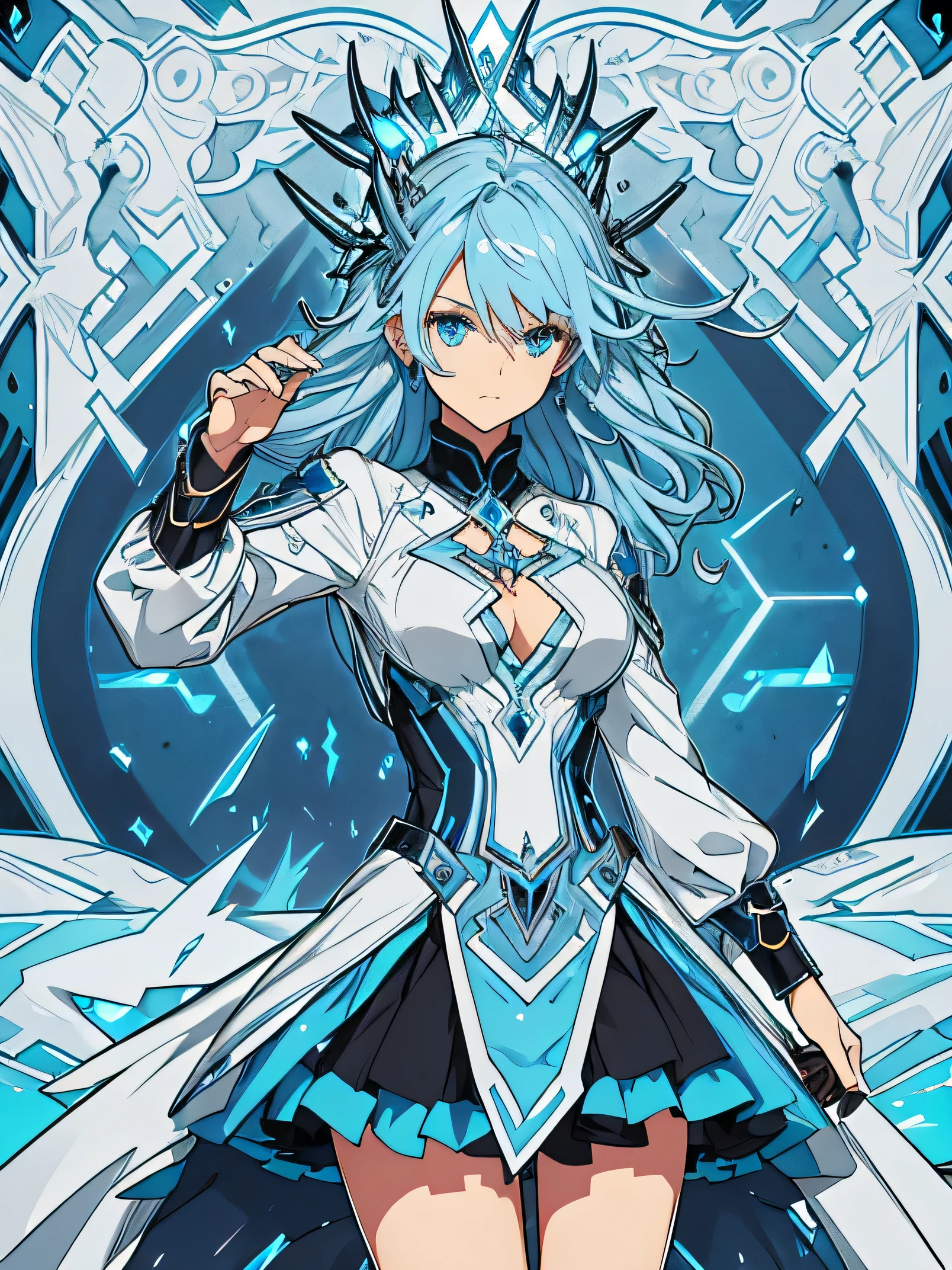 
Appearance: Aurelia has long, stormy hair streaked with silver and blue, reminiscent of lightning dancing across the sky. Her piercing azure eyes reflect her adventurous spirit, sparkling with curiosity and determination.