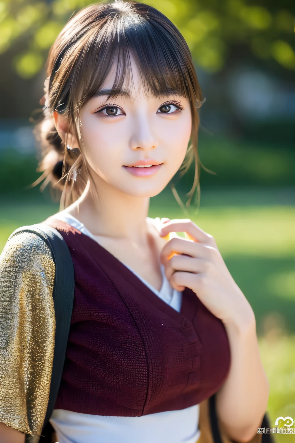 Japanese girl, Photorealsitic, Detailed skin, Detailed lips, Detailed eyebrows, PUPILS SPARKLING, depth of fields, ccurate, Super Detail, Best Quality, hight resolution, Anatomically correct, Textured skin, high details, High quality, short skirt, full body