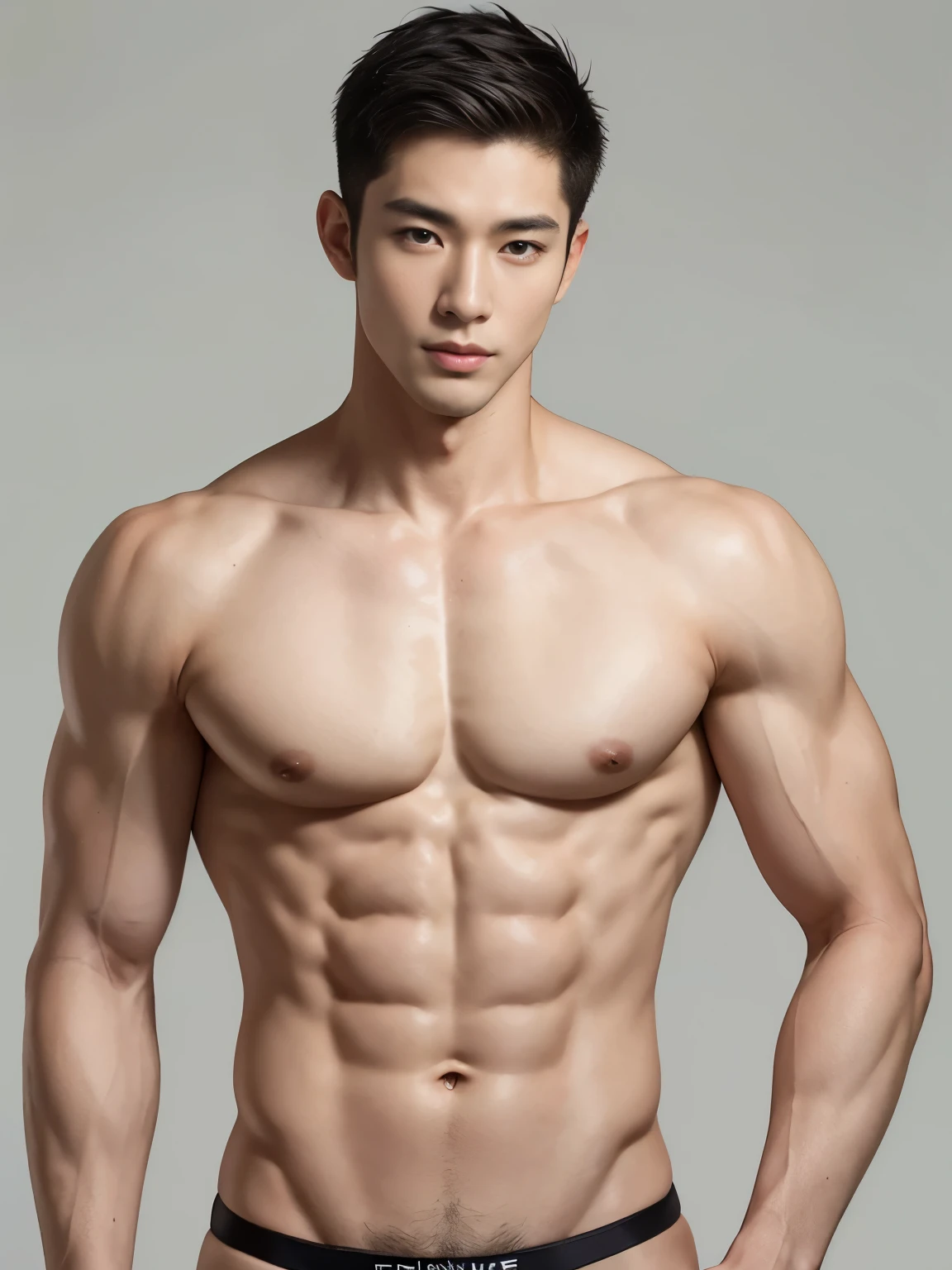 Handsome Asian, handsome man, briefs, handsome asian guy, handsome boy, Full Body Shoot, photoshoot, male underwear, briefs, portrait, look at camera, detailed facial parts, Manly, Charmer, Active Boy, standing, harness, happy expression, perfect anatomy, symmetric body, asian boy 18years old, shirtless :: high detail, asian, 6packs, six pack, slim body, realistic, human skin, Short Hairstyle, handsome chad chin, shirtless, handsome, attractive, slightly muscular man, masculine, skinny, lean, lean muscle, sexually attractive, human skin, (eyes contact), Handsome, Attractive, bulge in briefs, The crotch is raised, pastel background
