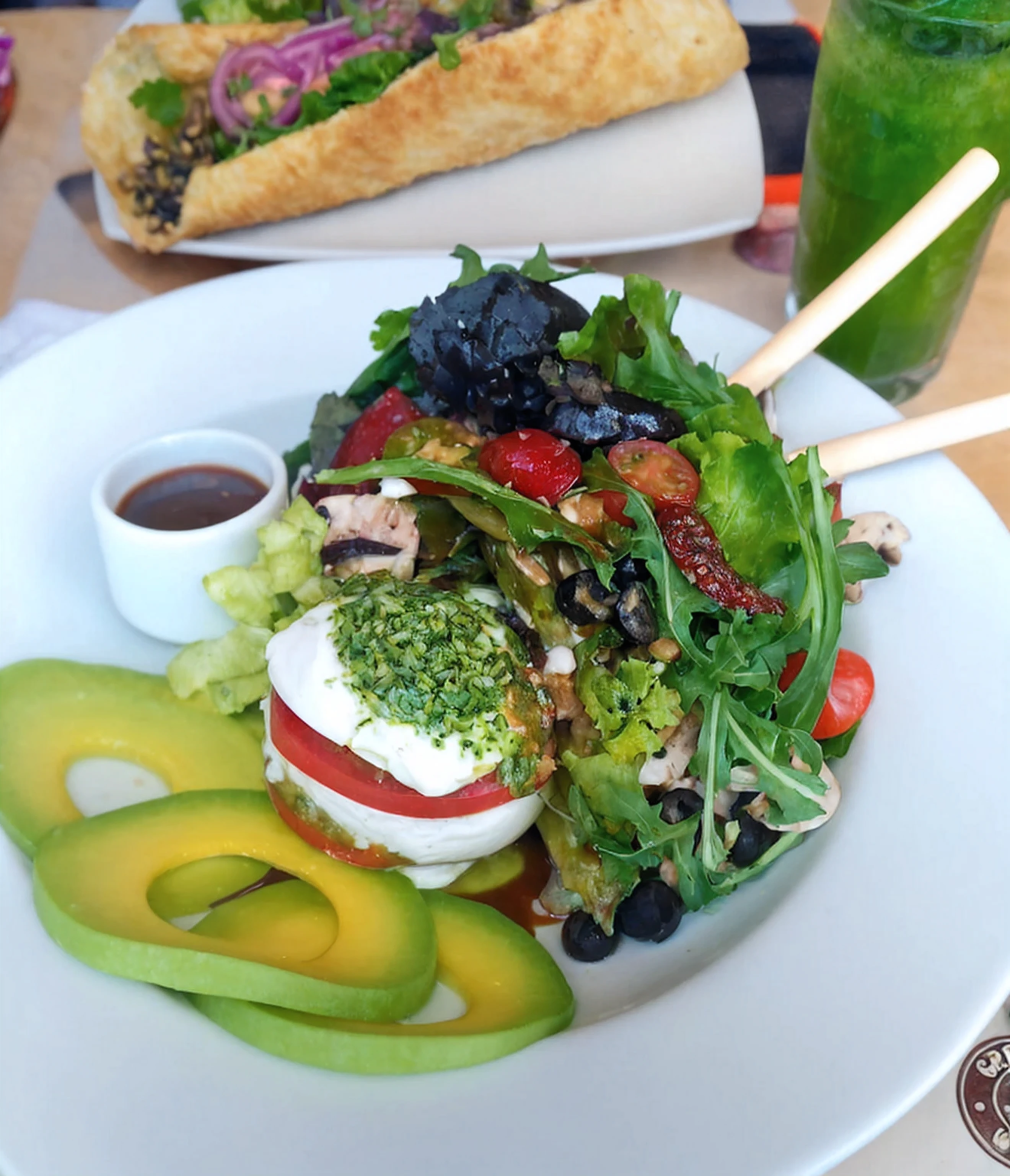 "Embark on a culinary journey through your lens, capturing every savory detail with precision and artistry. With a top-end camera at your disposal, immerse yourself in a world of vibrant hues and true-to-life colors, ensuring each dish leaps off the screen. Feel the texture come alive as you showcase the crispiness, juiciness, or tenderness of every bite, just like in Tom Wänerstrand's lush vista salad with a plethora of vegetables and a refreshing drink. Explore the depths of detail, revealing the intricate grains, seeds, and textures that make each dish unique.

Let the camera unveil the tantalizing shine and gloss of your creations, elevating their visual appeal to new heights. With mastery over depth of field, blur the background to draw focus to the star of the show - the food itself. Play with lighting to illuminate every angle, casting the perfect spotlight on your culinary masterpiece.

Embrace your inner artist as you experiment with composition, angles, and framing, infusing each shot with creativity and flair, just like the figuration libre style. Harness the power of contrast to enhance the visual impact, ensuring your images pop with depth and dimension. With precise white balance and exceptional dynamic range, faithfully reproduce every hue and shadow, preserving the essence of your culinary vision.

Step into the world of food photography, where every frame tells a mouthwatering story waiting to be savored."