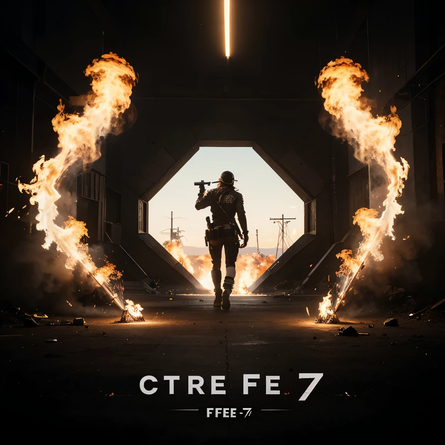 Crea un logo de free fire que diga F7 OWNERS