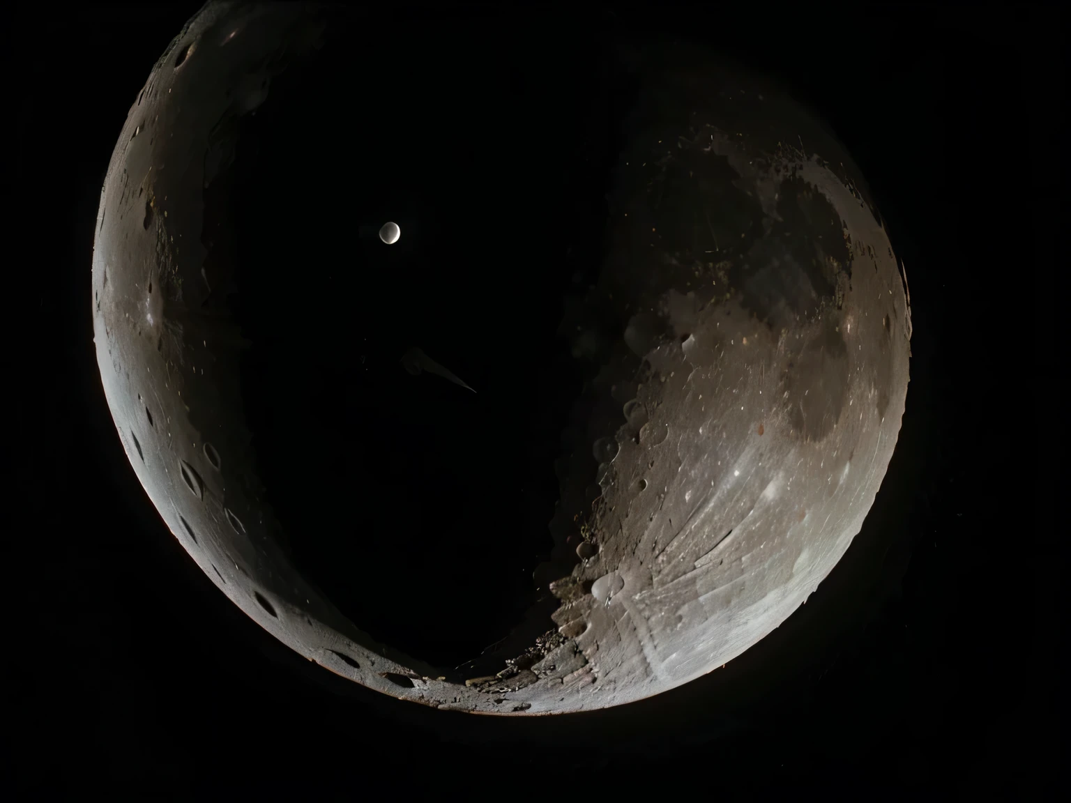  moon with Earth on background
